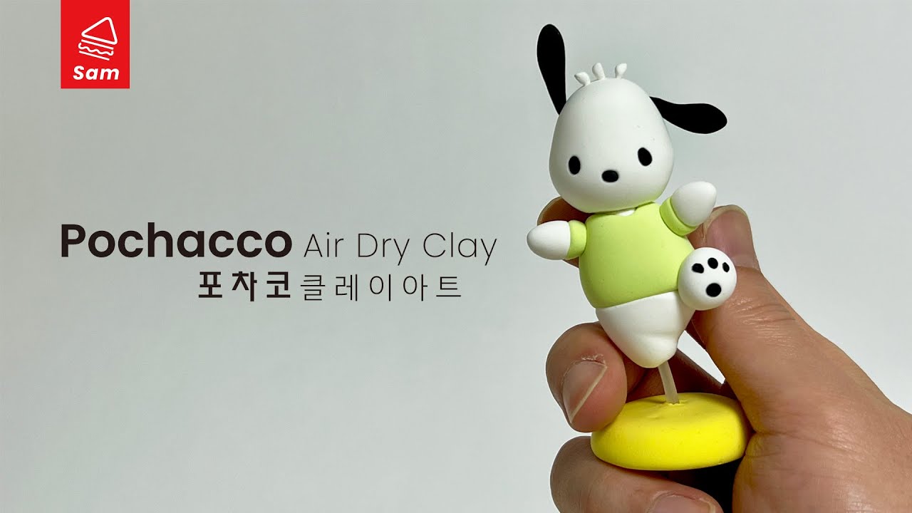 Pochacco, Sanrio Character, soft polymer clay tutorial