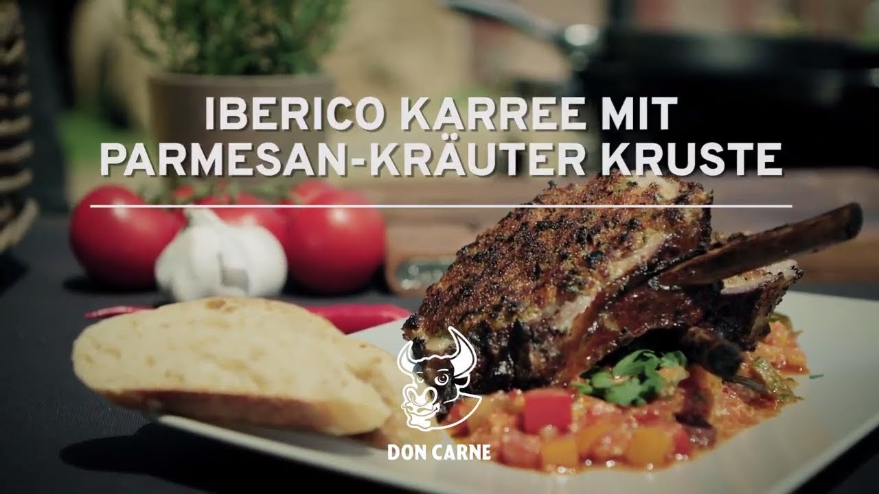 DON CARNE | Rezept | Iberico Karree mit Parmesan-Kr&auml;uter-Kruste
