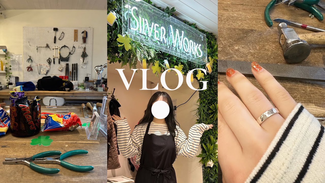 【vlog】海外で初めて指輪作り体験💍🔨ハンドメイドリング | 休日の過ごし方(eng)
