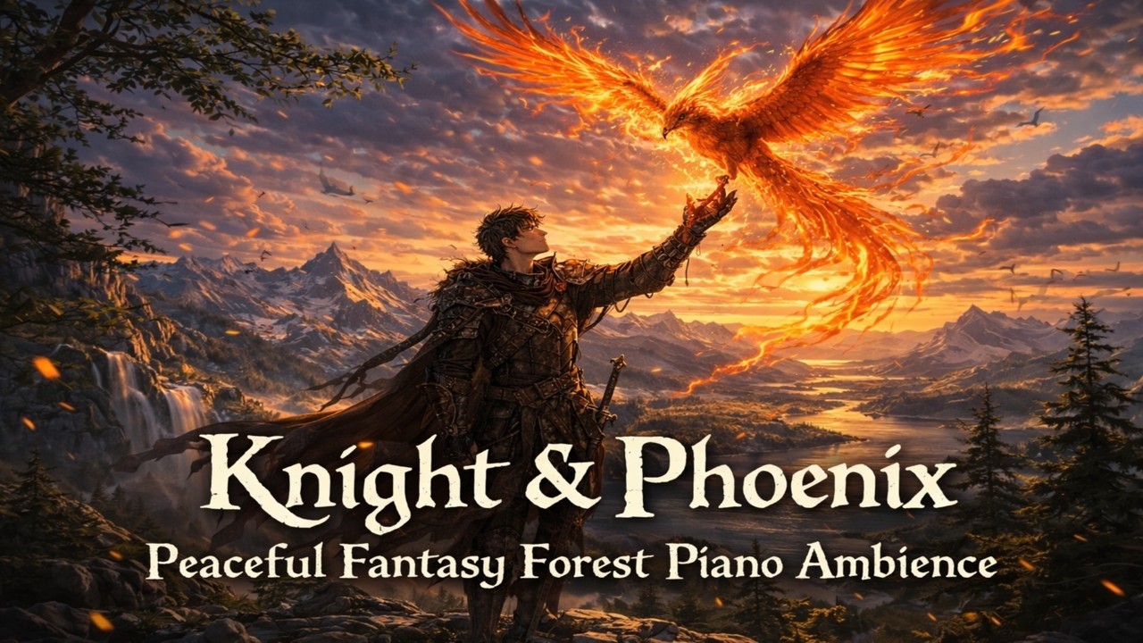 Knight & Phoenix | Peaceful Fantasy Forest Piano Ambience
