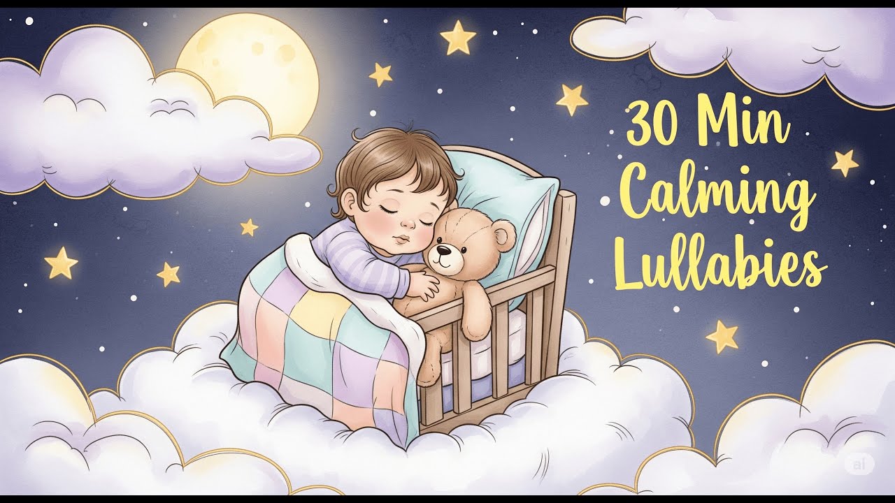 30 Min Calming Lullabies for Kids 🌙 | Sleep Songs with Soft Female Vocals & Gentle Music Box