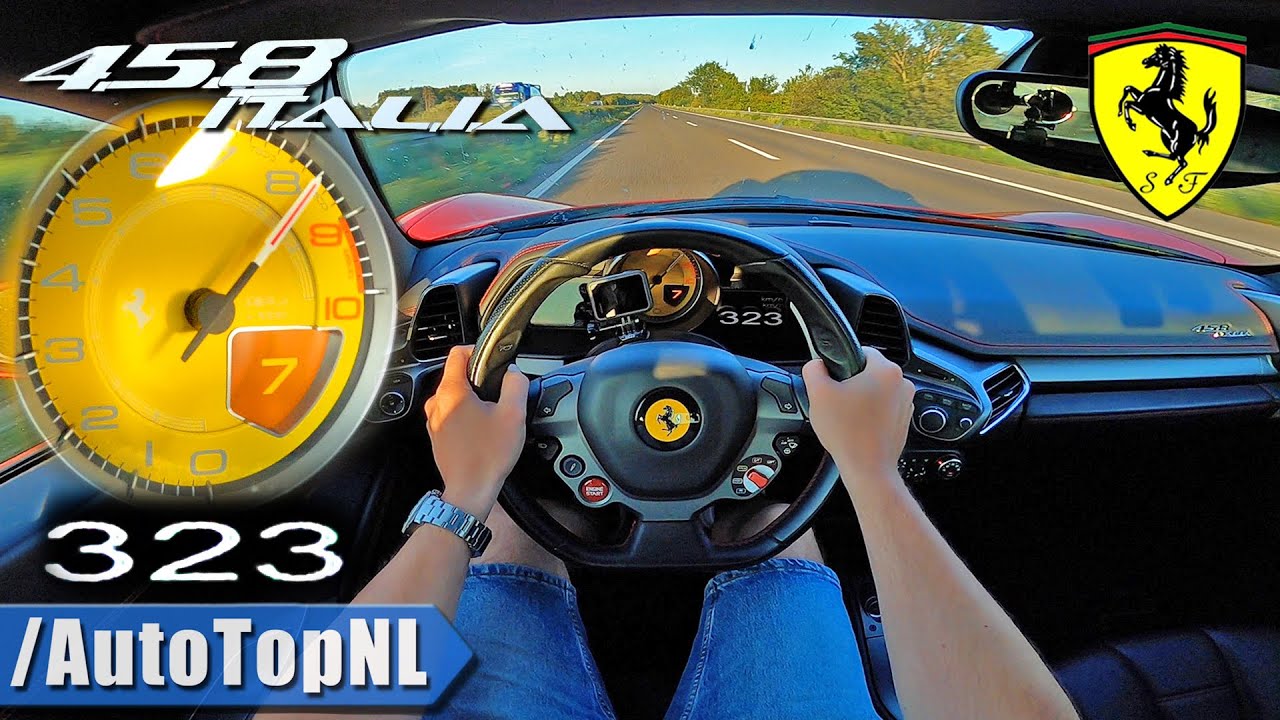 FERRARI 458 TOP SPEED on AUTOBAHN by AutoTopNL