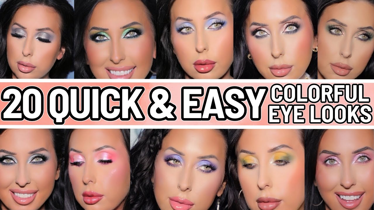 20 Beginner Colorful EYESHADOW LOOKS IN UNDER 20 MINUTES | Makeup by Mario, Oden's Eye, ColourPop...