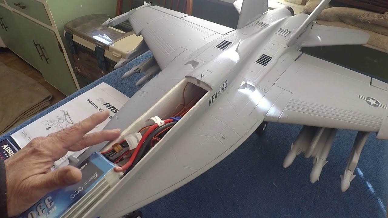 Реактивный двигатель FMS F-18F Super Hornet с 70-мм бесколлекторным двигателем (готов... Почти го...