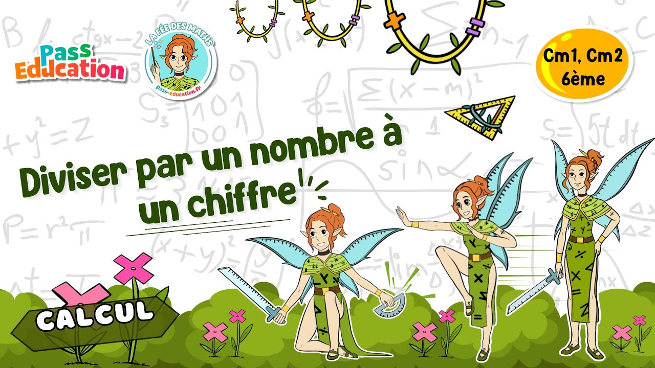 Diviser par un nombre &agrave; un chiffre - Cm1 Cm2 6&egrave;me - F&eacute;e des Maths Le&ccedil;on, Exercices, Evaluations