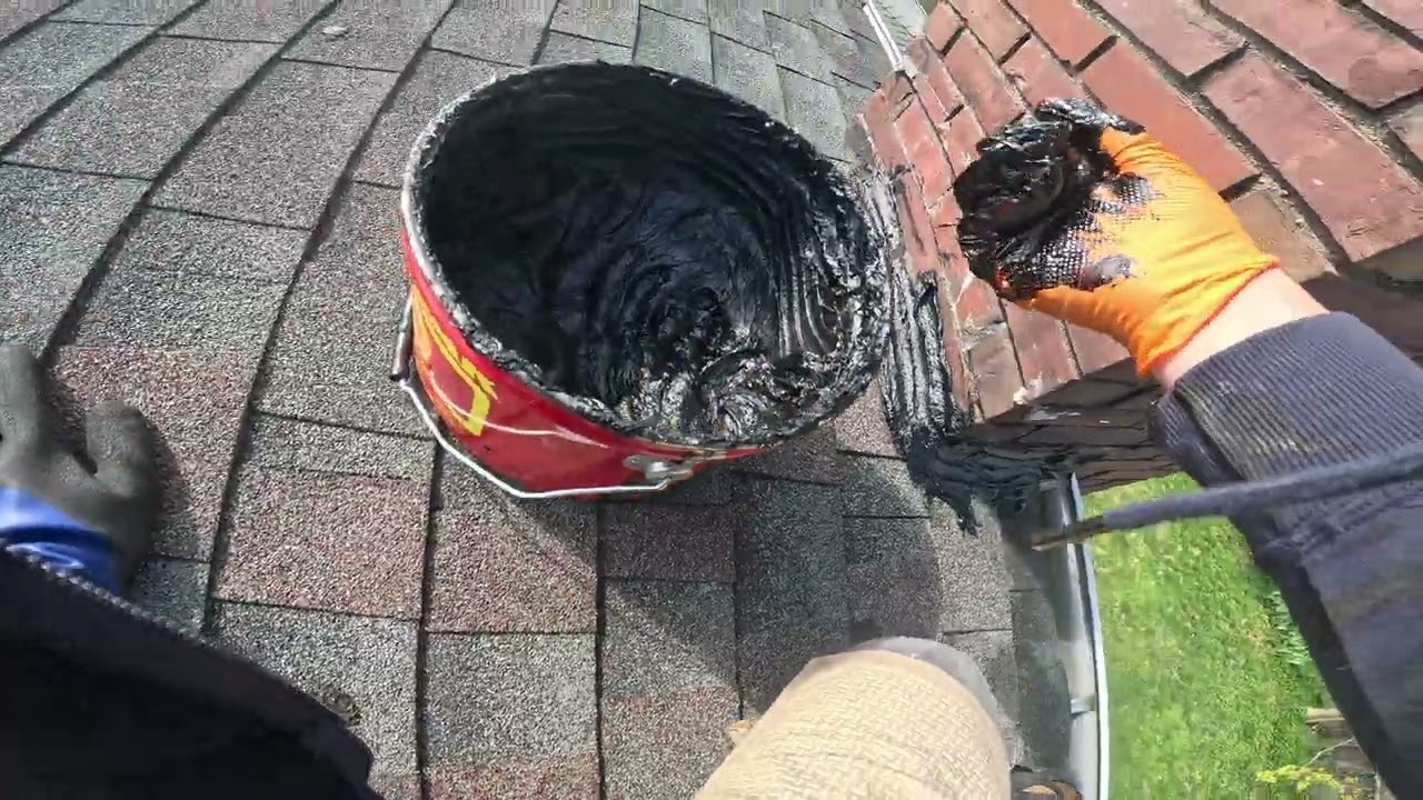 How To Tar A Chimney & Vent Pipe on a Roof!