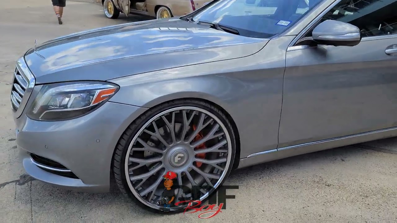 Mercedes-Benz S500 on Big Cap Forgiato 24s at Texas Whipfest 2020 (4K Video)
