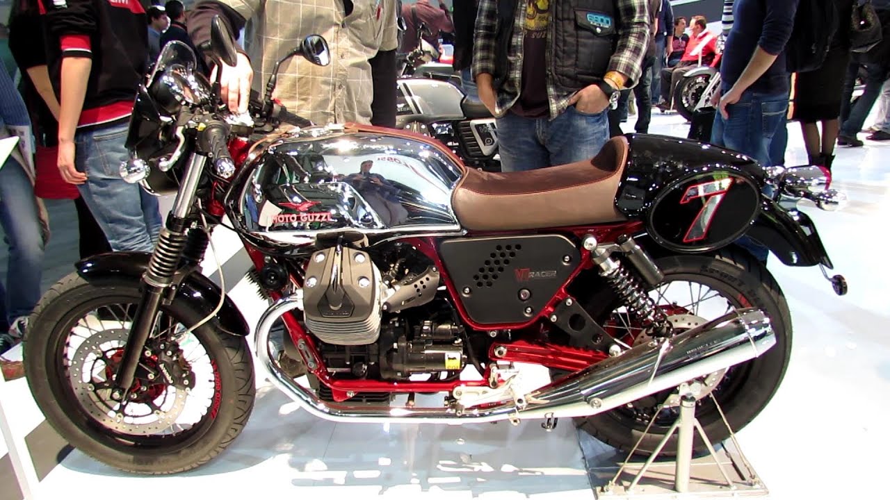 2014 Moto Guzzi V7 Racer Walkaround - 2013 EICMA Milan Motorcycle Exhibition