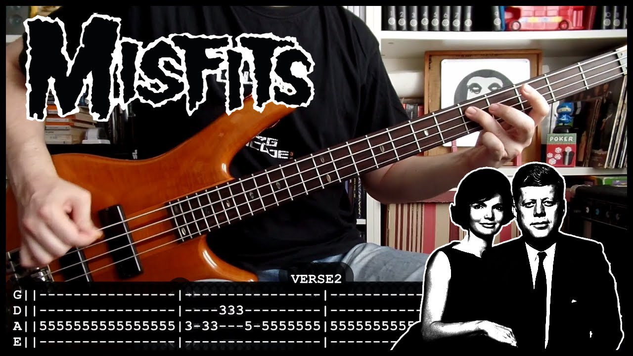 MISFITS - Bullet (bass cover w/Tabs & lyrics)