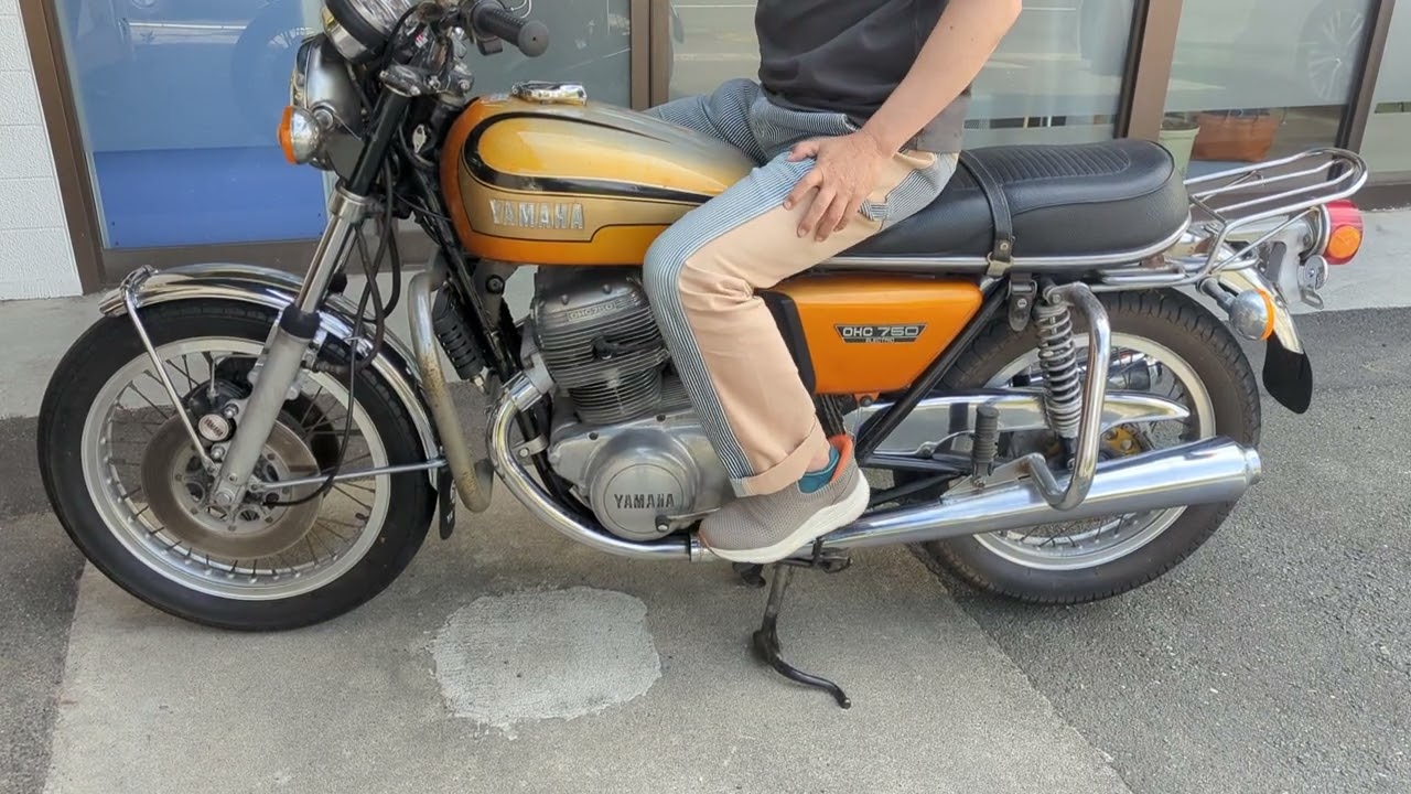 ヤマハTX750　始動動画