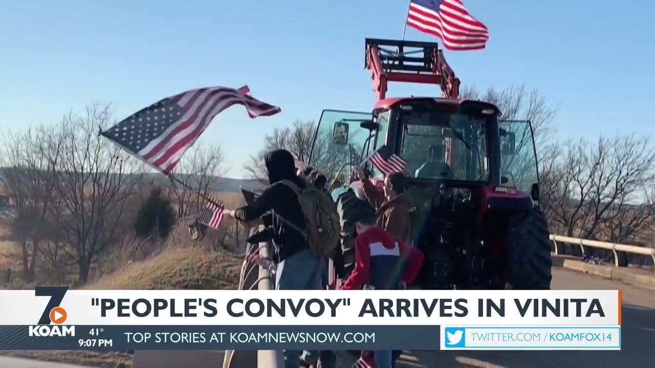 The People's Convoy arrives in Vinita tonight