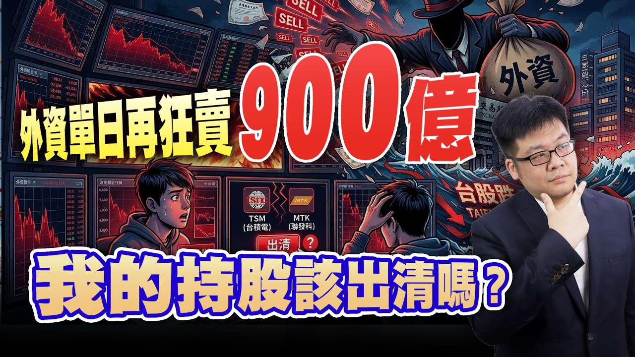 威剛 金像電 鴻海 榮創 穩懋｜外資單日再狂賣 900 億，我的持股該出清嗎？｜財富方程式 20260319
