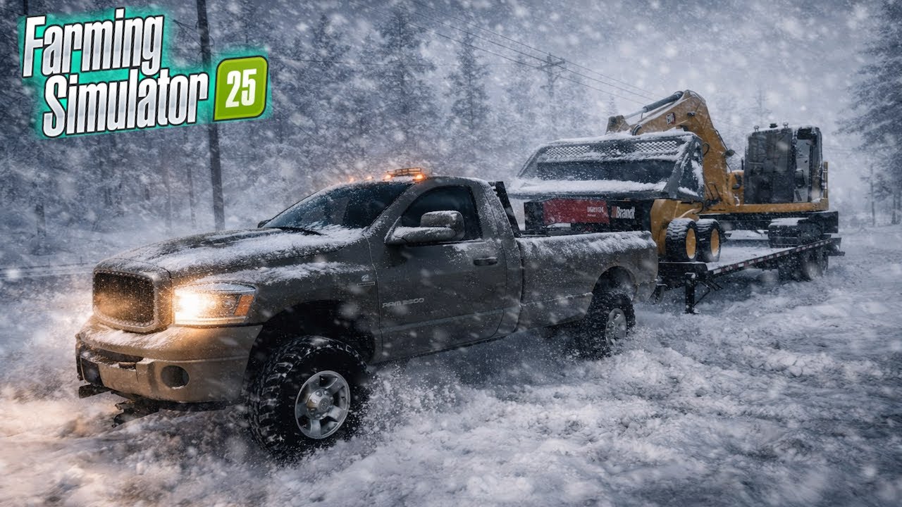 SNOW STORM MAKES OUR JOB SO MUCH HARDER FOR OUR CONSTRUCTION COMPANY! - FS25