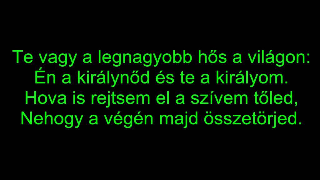 HoneyBeast - A Legnagyobb Hős ( lyrich )