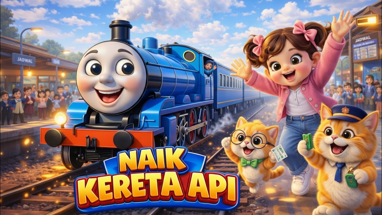 Naik Kereta Api | Lagu Populer Anak Indonesia | Animasi 3D
