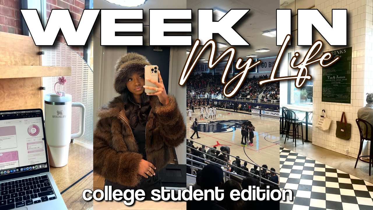 COLLEGE WEEK IN MY LIFE | brunch, basketball game, studying, new computer again, cafe + more