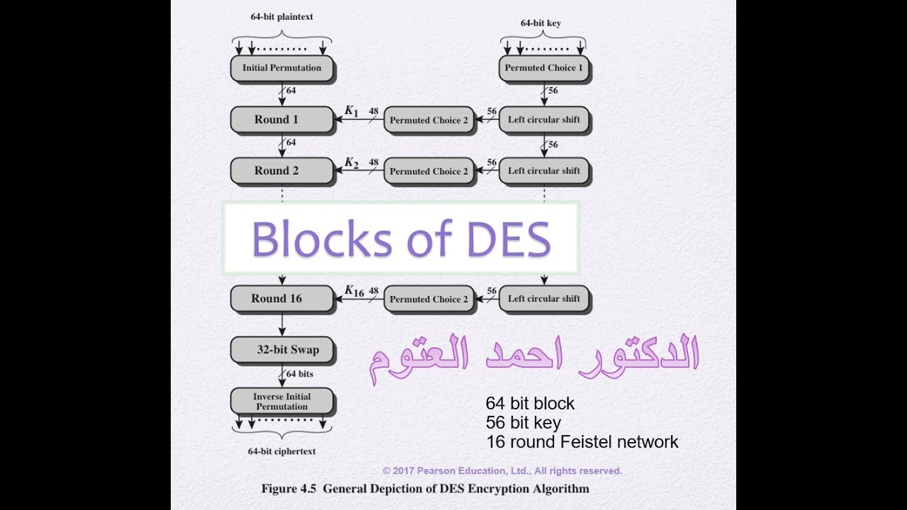 Blocks of DES وحدات بناء خوارزمية ديز
