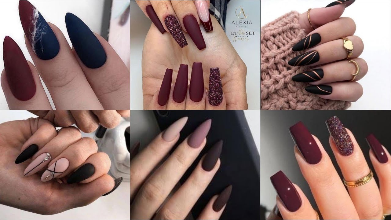 Classy and latest acrylics nails ideas||new mate nail paint colors 2023