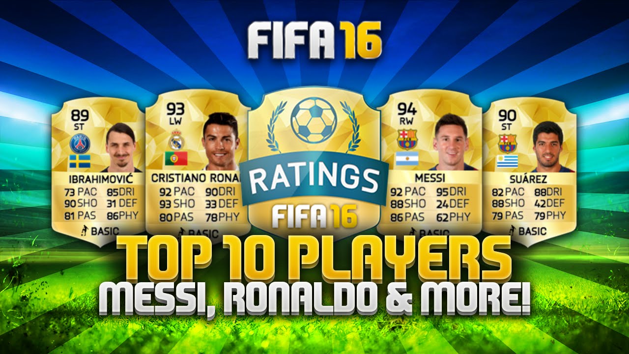 FIFA 16 OFFICIAL TOP 10 PLAYERS! w/ 94 MESSI! | FIFA 16 Ultimate Team