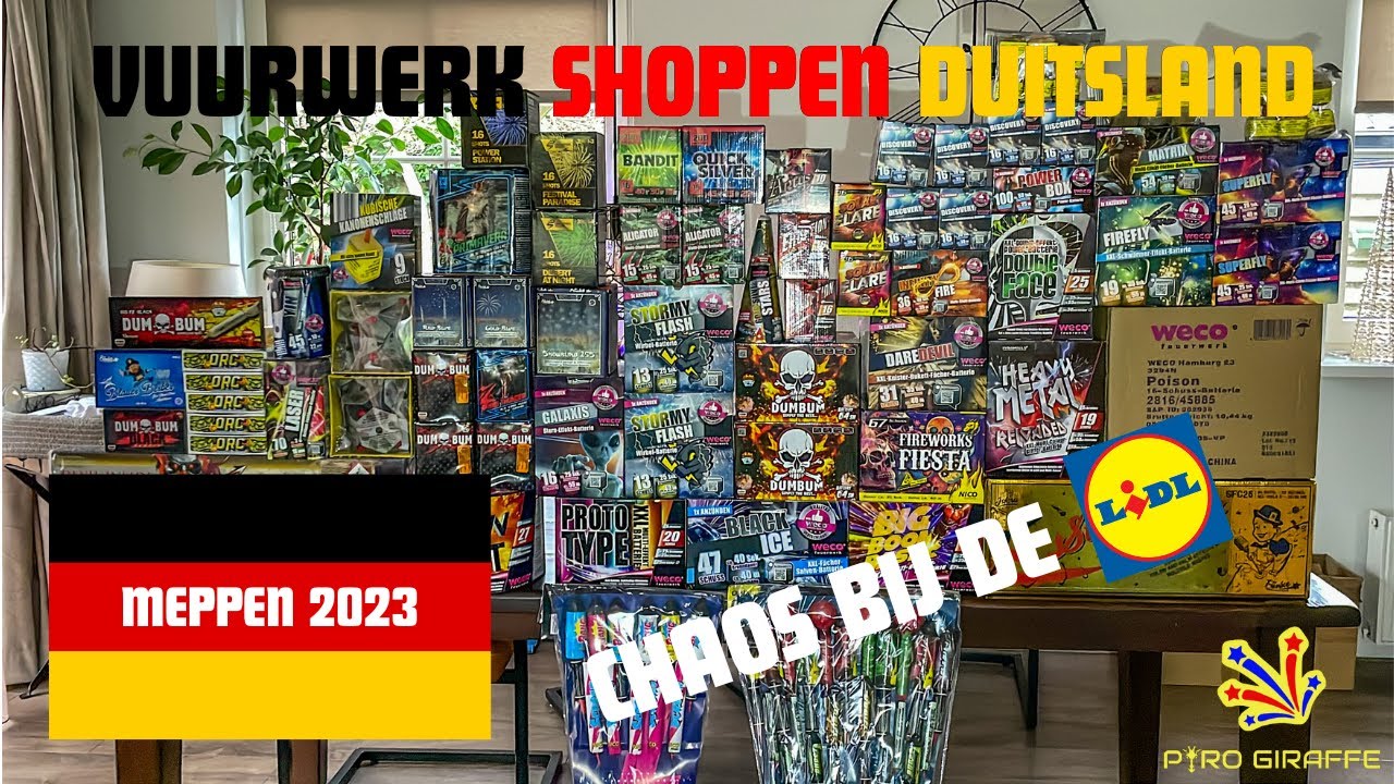 VUURWERK SHOPPEN DUITSLAND 2023 | CHAOS BIJ DE LIDL?!