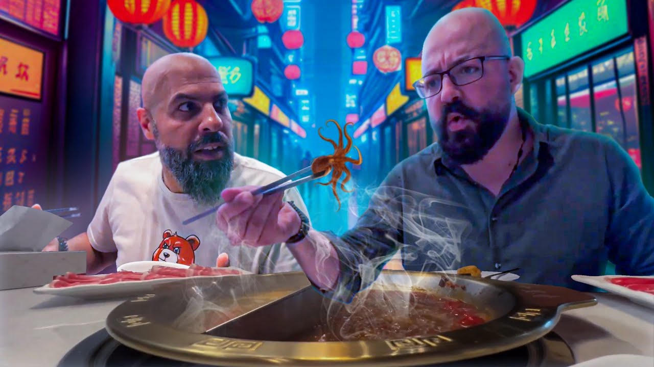 Vlog 63 China town Hotpot هوت بوت الصيني التقليدي