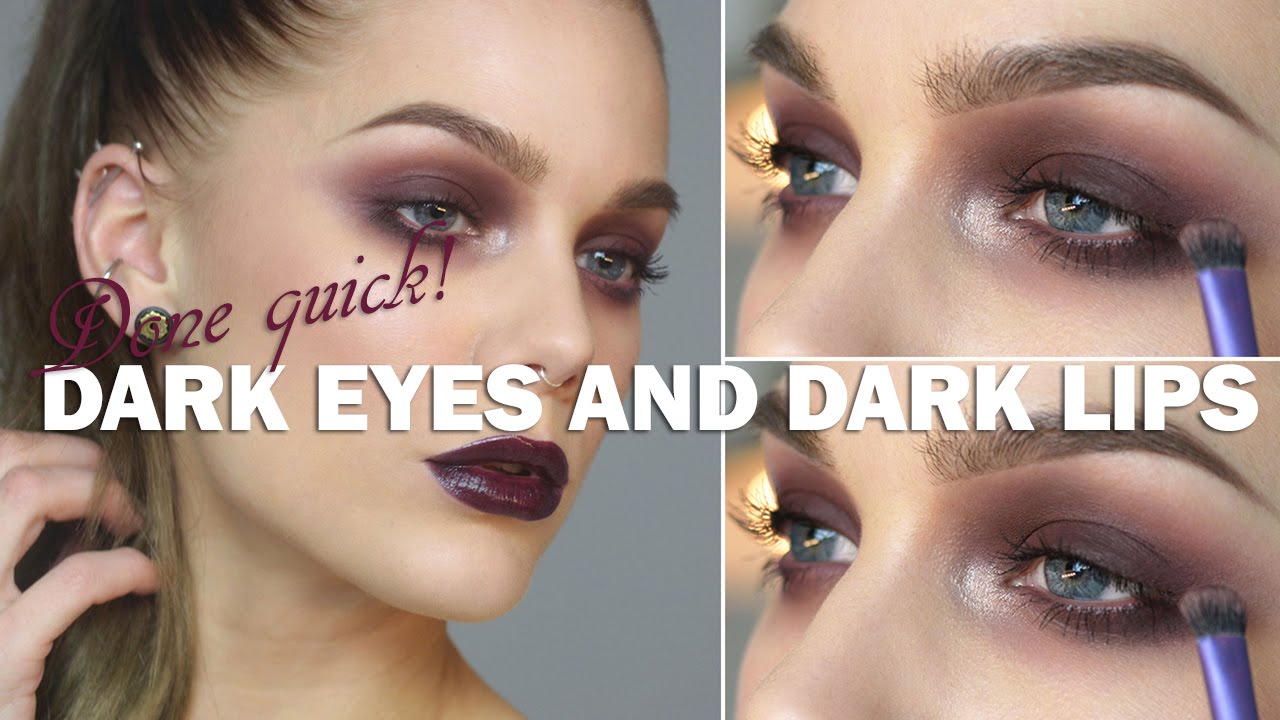 Done Quick - Dark eyes and dark lips - Linda Hallberg makeup tutorials