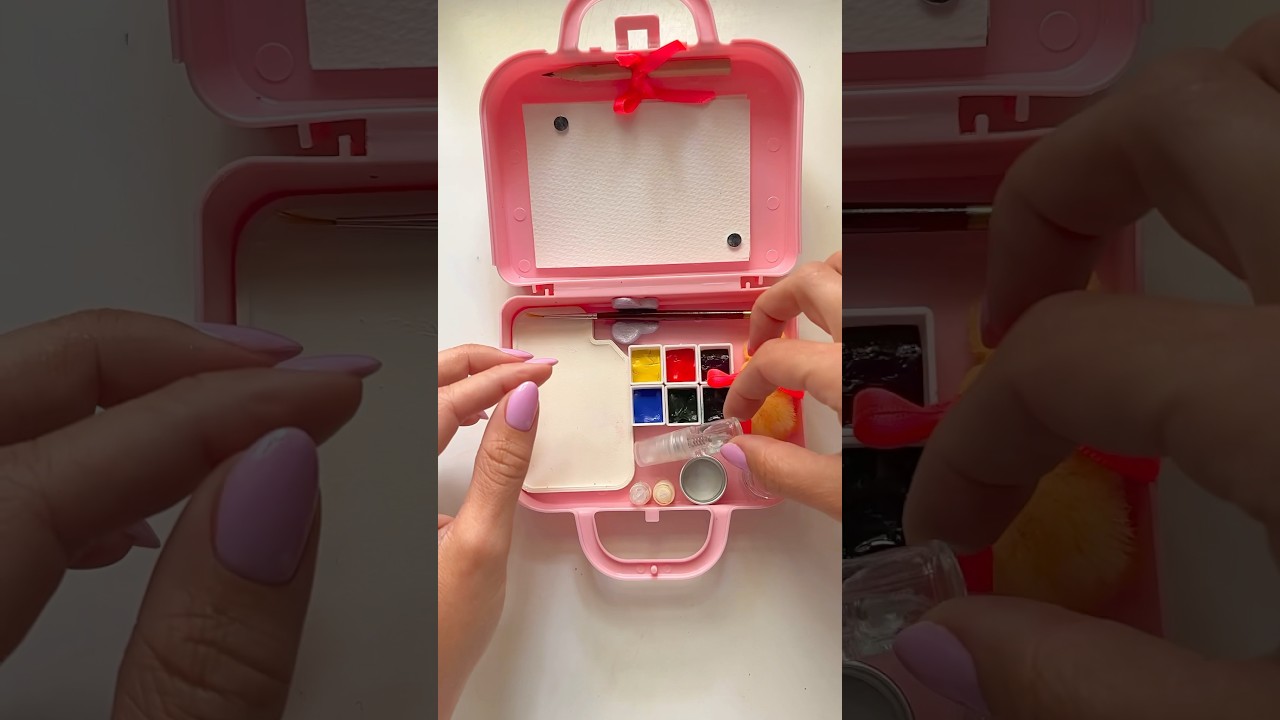 No es muy cute? 🎀 #acuarela #manualidades