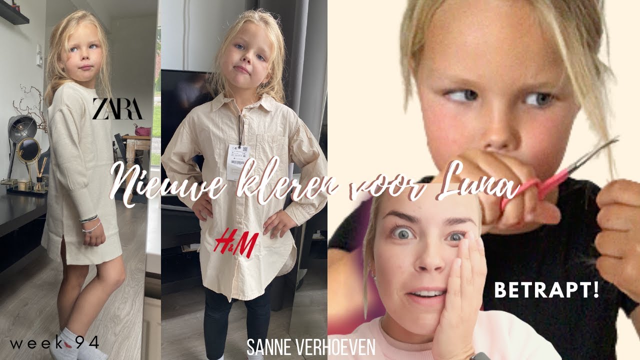 Nieuwe kleren voor Luun & ze KNIPTE haar eigen haar en filmde het! OMG ❋ VLOG #94 - Sanne Verhoeven