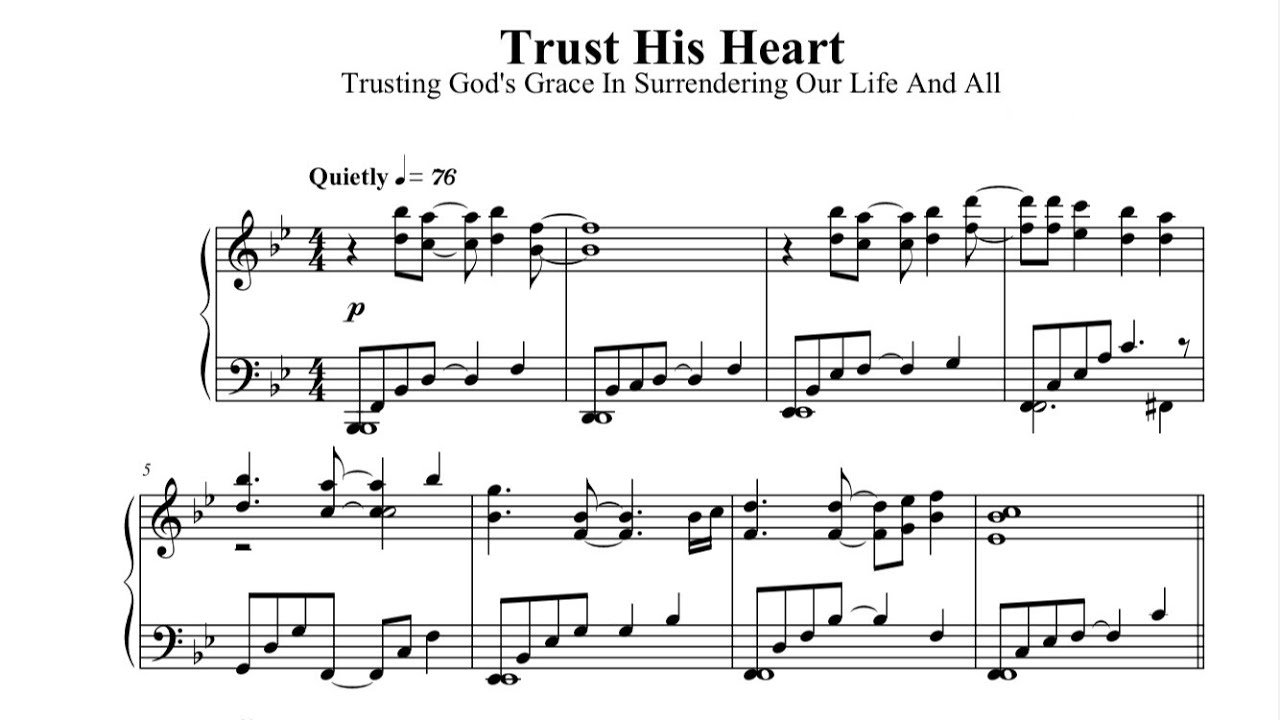 Trust His Heart - Choir Instrumental/Accompaniment/Minus One