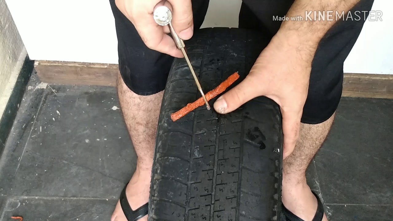 Kit reparo de pneus carro e moto passo a passo como usar