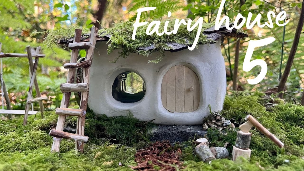 Fairy house 5 - made of natural & recycled materials