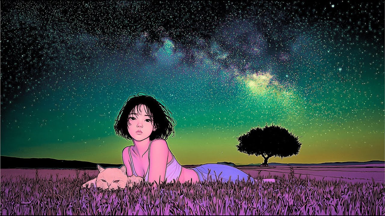 Dreamania — quiet field under endless stars.