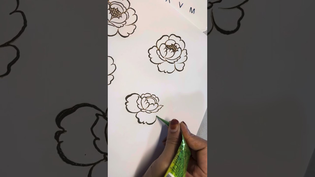 Different types of henna peonies 🌹🫶 / henna flowers 🌸/ peony #hennapeonies