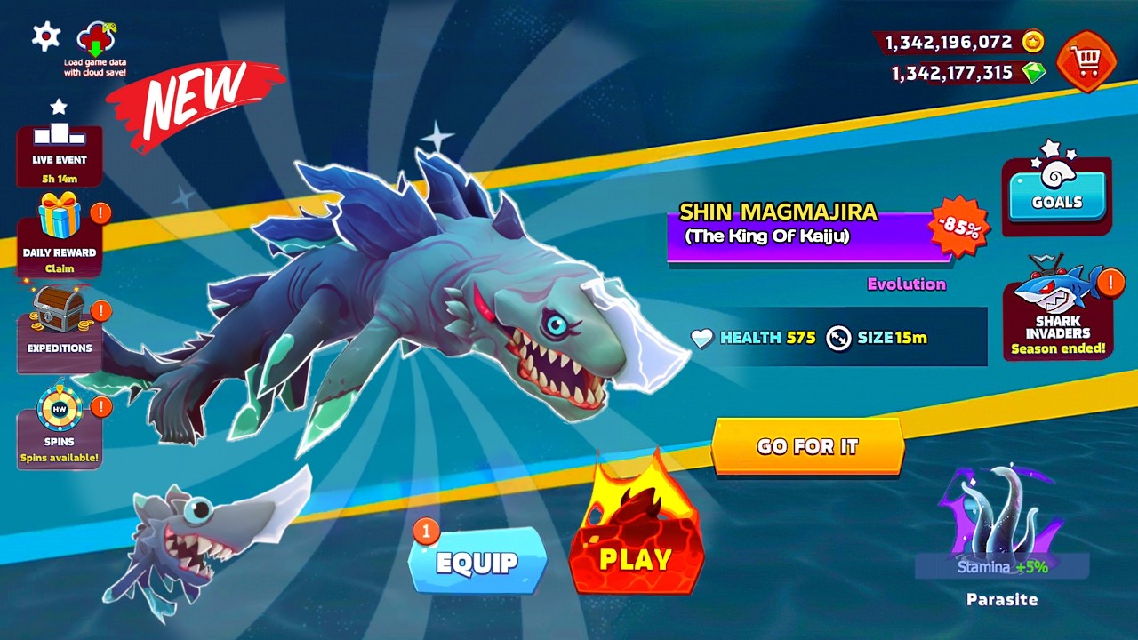 GIANT TITAN LUMINITE SHARK GOT 90% OFF AND KILL ALL SHARK - BIG SHARK | HUNGRY SHARK EVOLUTION