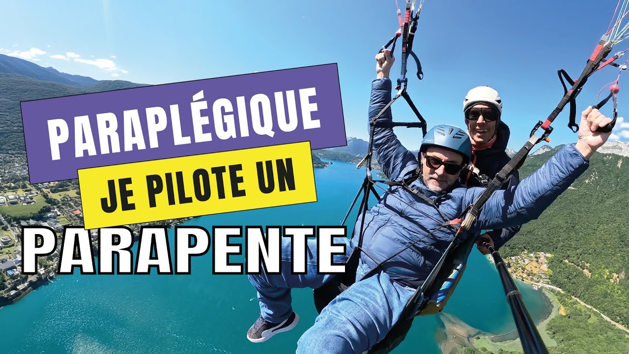 PARAPLÉGIQUE : JE PILOTE un PARAPENTE (Super secoué mais j'ai frôlé le Mont Blanc)