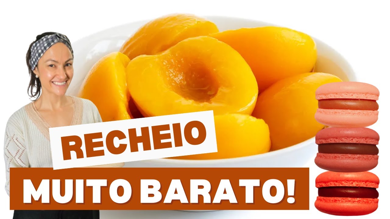 Aula #138 - Recheio de ganache com pêssegos em calda (fácil e barato)
