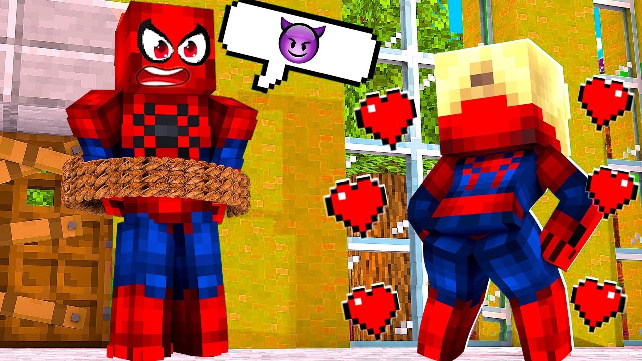 MENINA ARANHA DANÇOU para O HOMEM ARANHA e ELE BEIJOU ELA no Minecraft