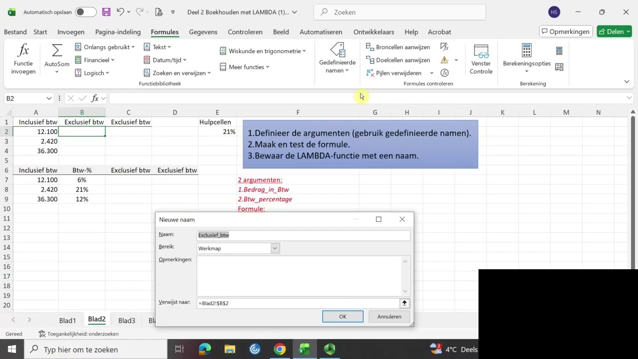 Excel LAMBDA in de boekhouding   Blad2