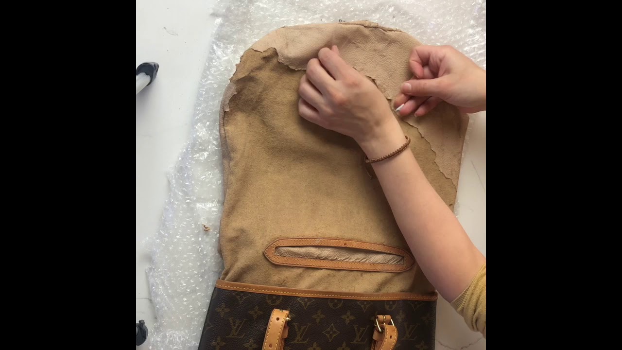 How to remove inner lining from Louis Vuitton bag | Sticky lining