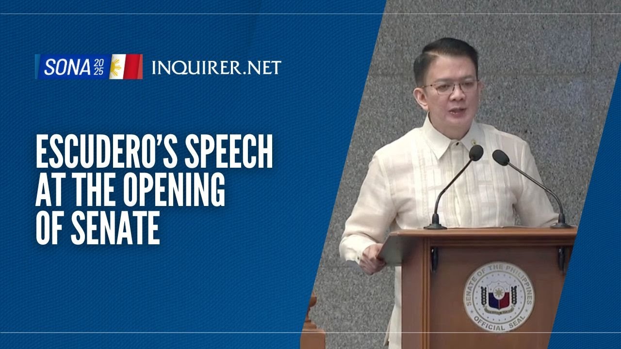 Escudero’s speech at the opening of Senate | FULL SPEECH