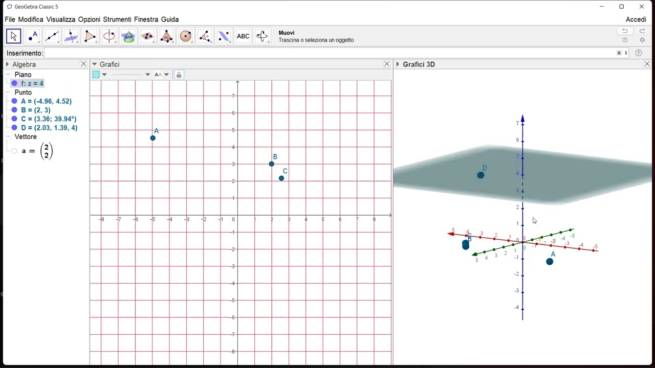GeoGebra - I punti nel piano e nello spazio