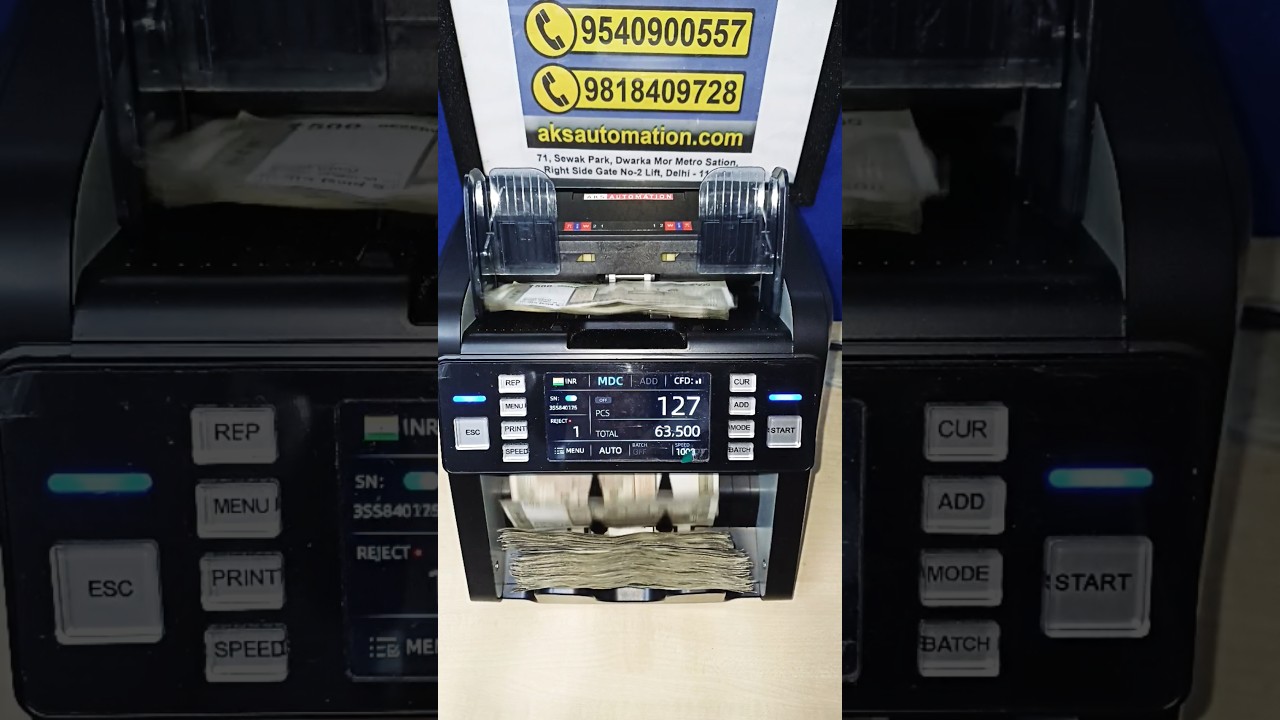 Dual CIS Multi-Currency Value Counter Mixed Denomination Money Counter + Serial Number Recognition!