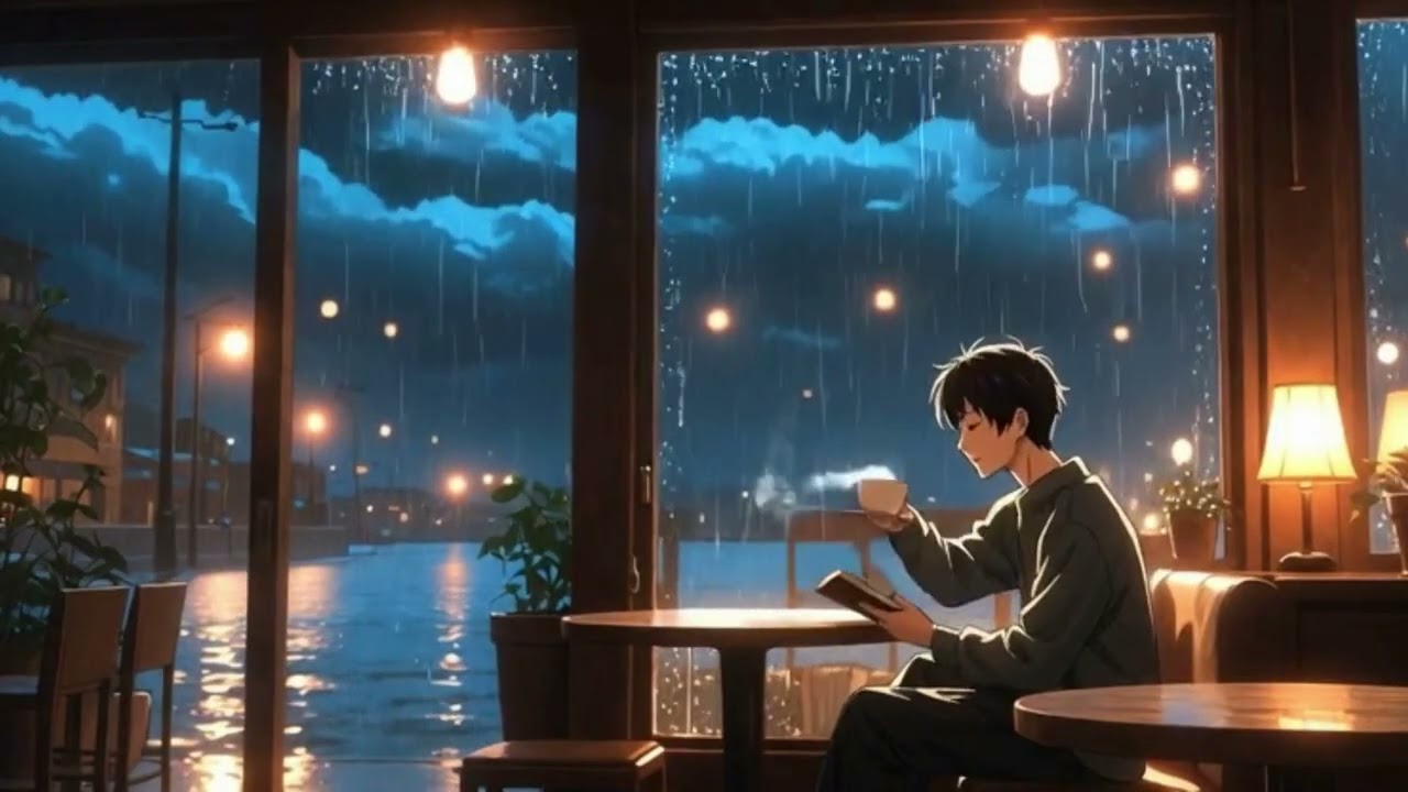 LoFi Rainy Café ☕🌧 | 15-Minute Relaxing Beats for Study, Reading & Focus