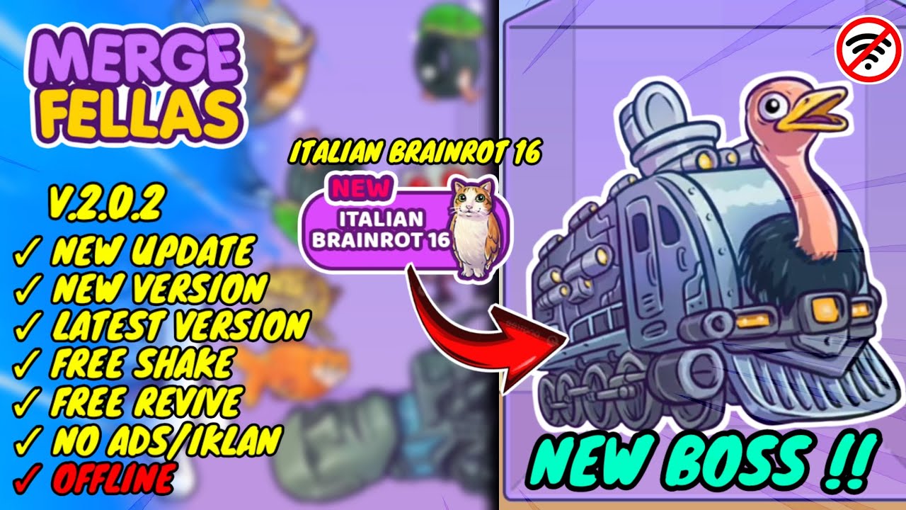 Merge Fellas MOD apk v2.0.2 New Update 2025 - Free Shake, Revive, New BOSS || GAMEPLAY‼️