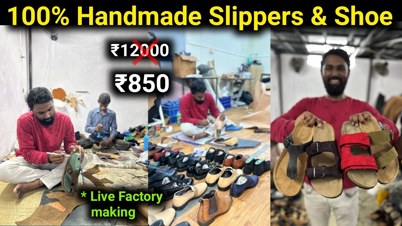 Handmade 100% Leather Slipper & shoe Chennai🔥| Online Order✅ l Slippers Factory | Vimals lifestyle