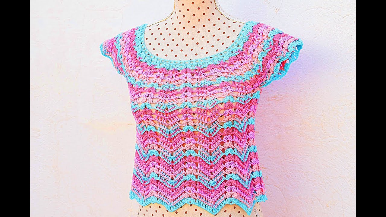 Blusa de colores para mujer  # muy fácil y rápida. MAJOVEL CROCHET