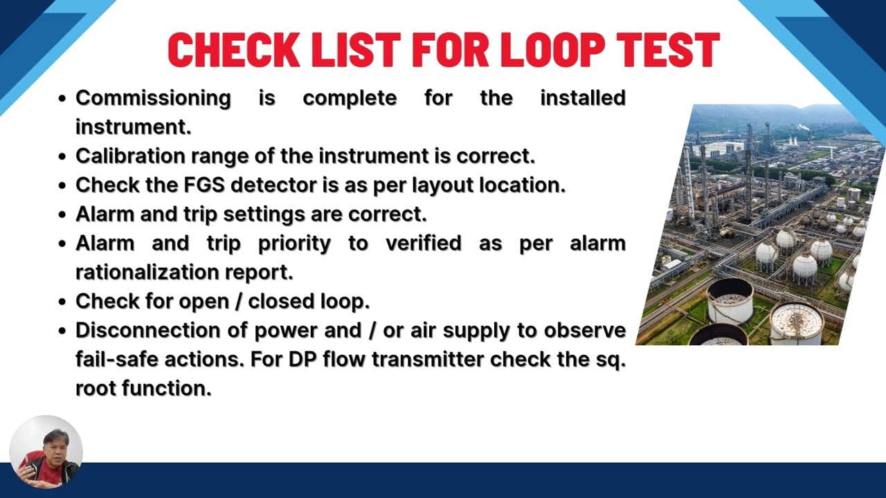 Hot loop testing | List of Loop Testing | Commissioning