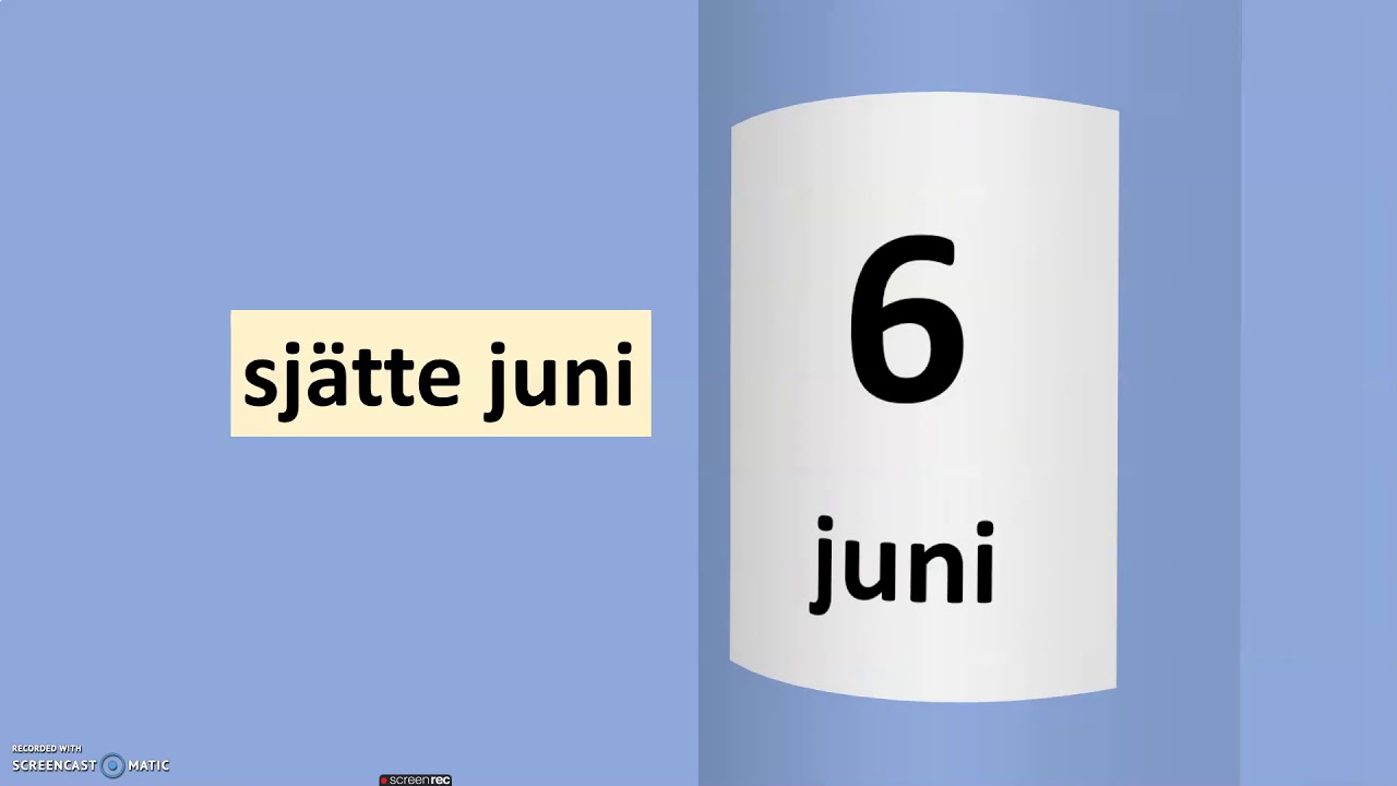 Datum på svenska, Sfi