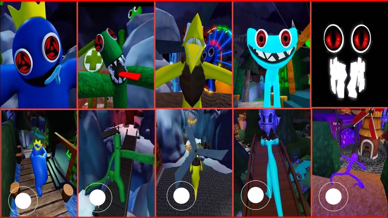 All Monsters JUMPSCARES vs Roleplay in Rainbow Friends Chapter 2 😱