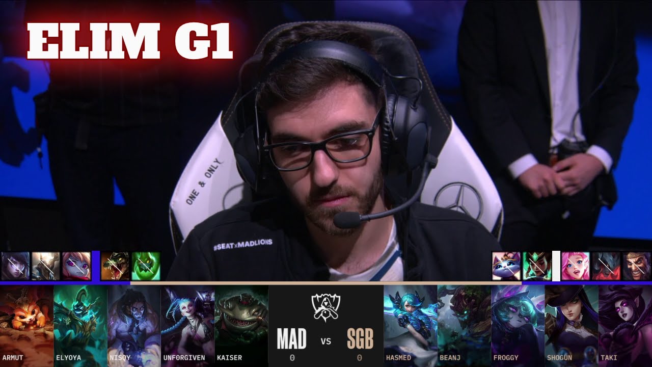 MAD vs SGB - Game 1 | Elimination Round LoL Worlds 2022 Play-Ins | Mad Lions vs Saigon Buffalo